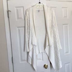 Chico’s Off White Sweater Cardigan Size 1 ( L)